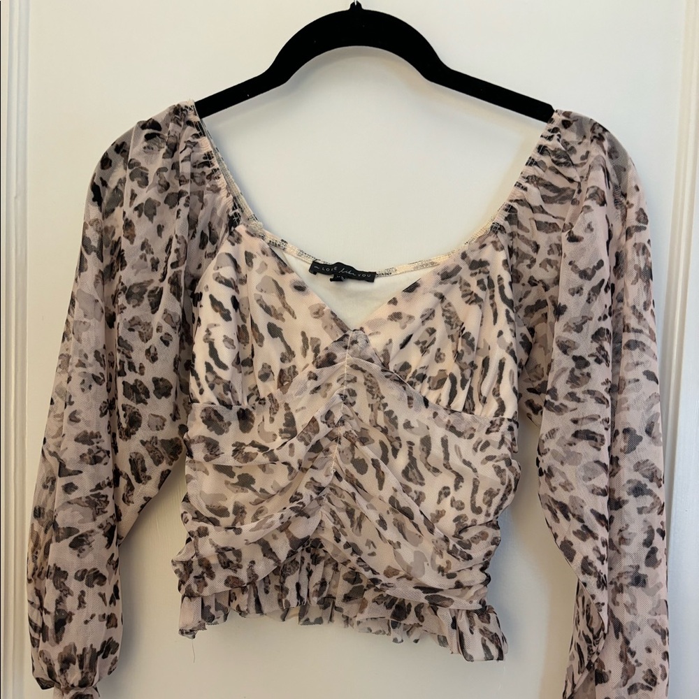 Cheetah print going out top